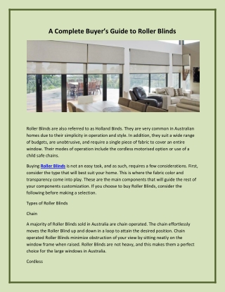 Roller Blinds
