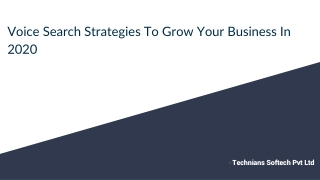 Voice Search Strategies To Grow Your Business In 2020