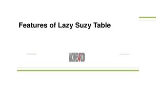 Features of Lazy Suzy Table