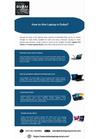 How to Hire Laptop in Dubai?