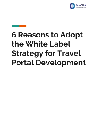 6 Reasons to Adopt the White Label Strategy for Travel Portal Development