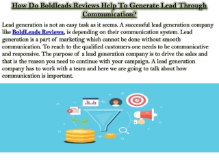 How Do Boldleads Reviews Help To Generate Lead Through Communication?