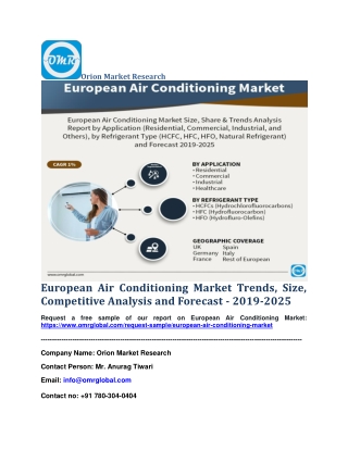 European Air Conditioning Market Trends, Size, Competitive Analysis and Forecast - 2019-2025