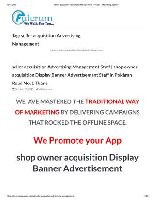 Seller Acquisition Advertising Management Company in Mumbai