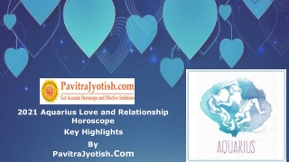 2021 Aquarius Love and Relationship Horoscope