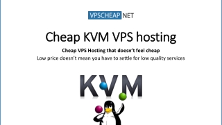 Cheap KVM VPS hosting