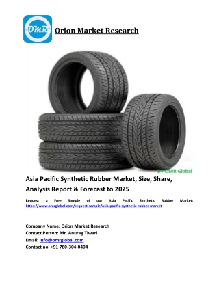 Asia Pacific Synthetic Rubber Market Trends, Size, Competitive Analysis and Forecast 2019-2025