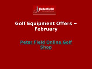 Offers on Golf Equipments