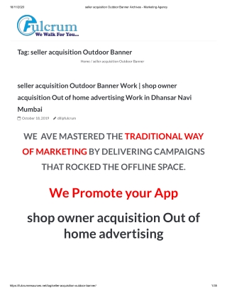Seller Acquisition Outdoor Banner Company in Mumbai