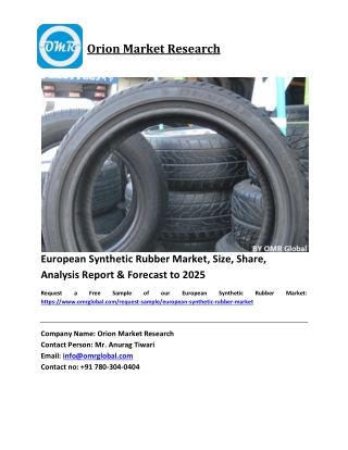 European Synthetic Rubber Market Trends, Size, Competitive Analysis and Forecast 2019-2025