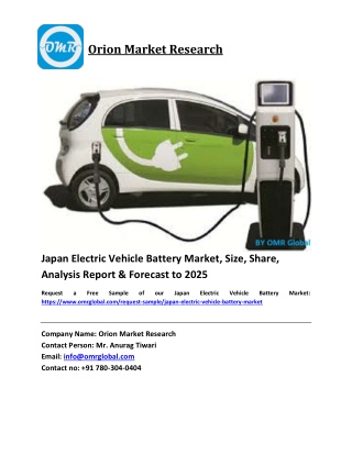 Japan Electric Vehicle Battery Market Trends, Size, Competitive Analysis and Forecast 2019-2025