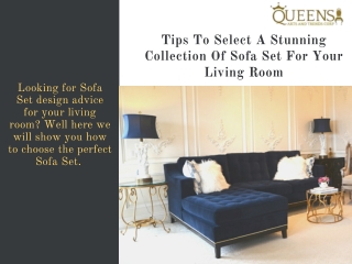 Tips To Select A Stunning Collection Of Sofa Set For Your Living Room