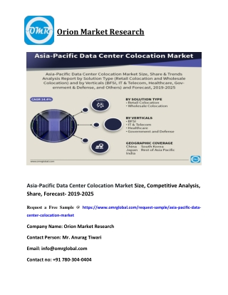 Asia-Pacific Data Center Colocation Market Size, Competitive Analysis, Share, Forecast- 2019-2025