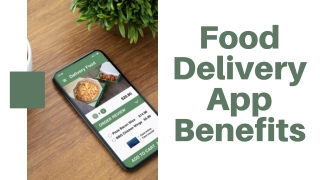 Food Delivery App Benefits