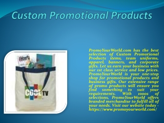 Custom Promotional Products Canada