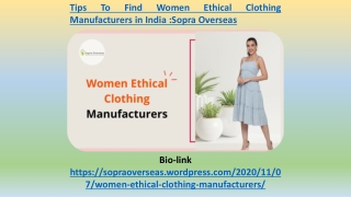 Tips To Find Women Ethical Clothing Manufacturers in India