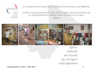 Le Programme d’Appui aux Initiatives économiques de Migrants