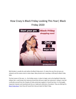How Crazy Is Black Friday Looking This Year| Black Friday 2020
