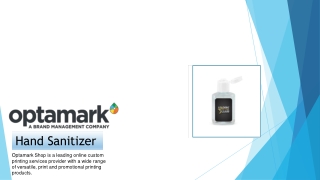 Custom Hand Sanitizer - Optamark