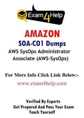Amazon SOA-C01 Dumps PDF Questions - Exam4Help.com