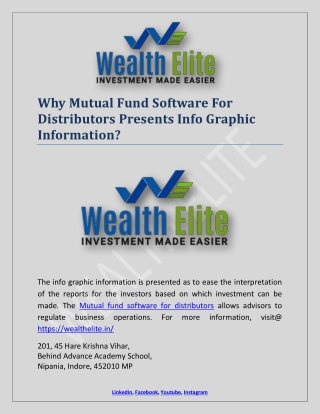 Why Mutual Fund Software For Distributors Presents Info Graphic Information?