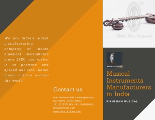 Top Musical Instruments Manufacturers in India