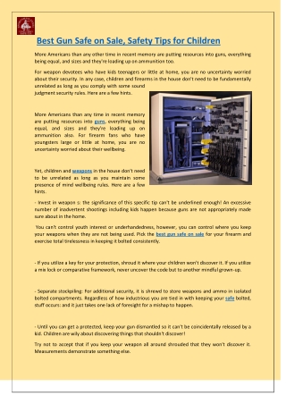 Best gun safe