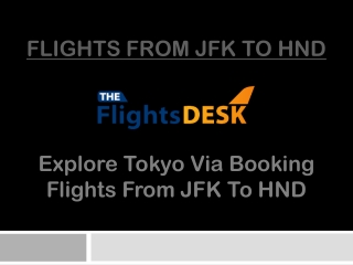 Flights From JFK To HND