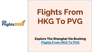 Flights From HKG To PVG