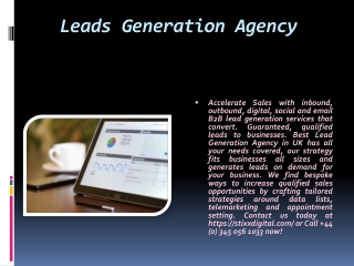 Leads Generation Agency uk