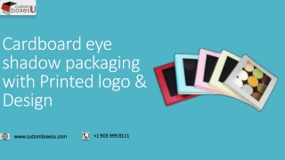 Cardboard eye shadow packaging with Printed logo & Design