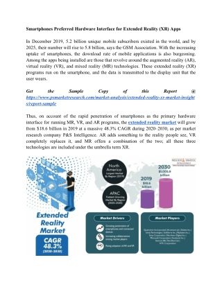 Smartphones Preferred Hardware Interface for Extended Reality (XR) Apps