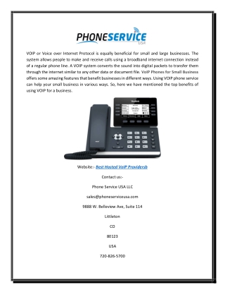 Best Hosted Voip Providers | Phone Service USA