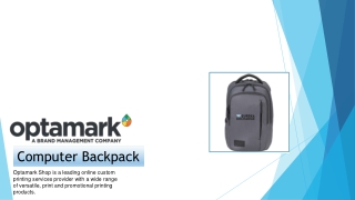 Custom Computer Backpack - Optamark