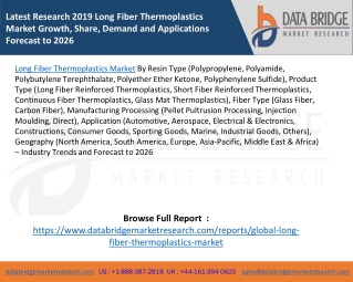 Latest Research 2019 Long Fiber Thermoplastics Market Growth, Share, Demand and Applications Forecast to 2026