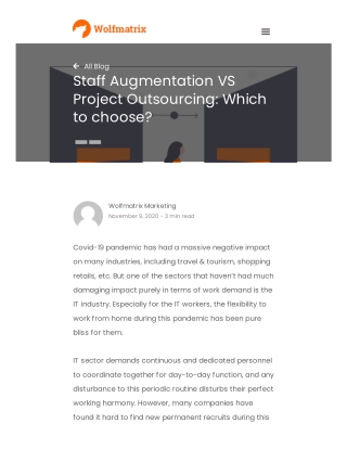 Staff Augmentation VS Project Outsourcing: Which to choose?