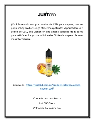 Comprar aceite de CBD para vapear