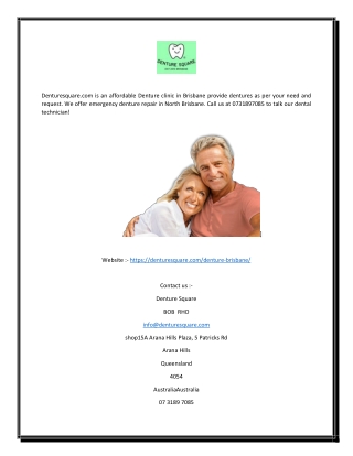 Affordable Dentures Clinic in Brisbane