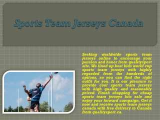 Sports Team Jerseys Canada