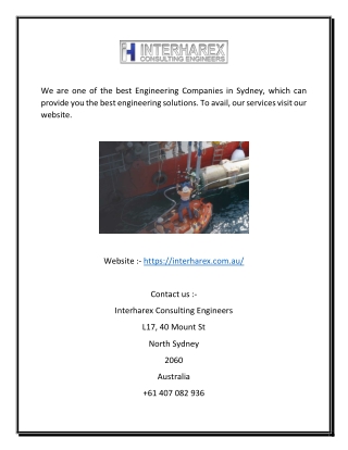 Engineering Companies in Sydney | Interharex