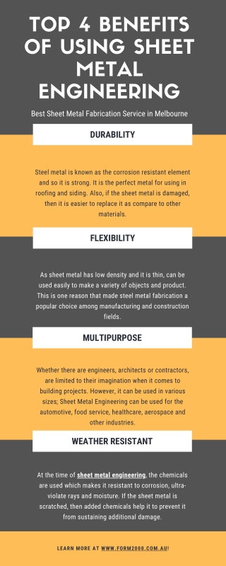 Top 4 Benefits of Using Sheet Metal Engineering- FORM2000