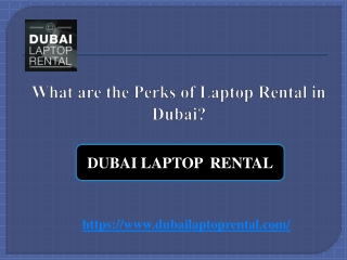 What are the Perks of Laptop Rental in Dubai?