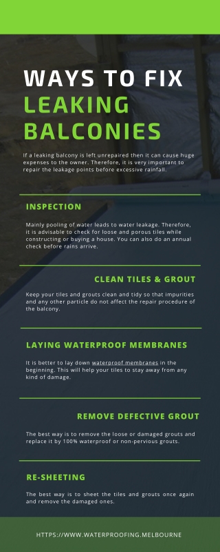 Ways to Fix Leaking Balconies