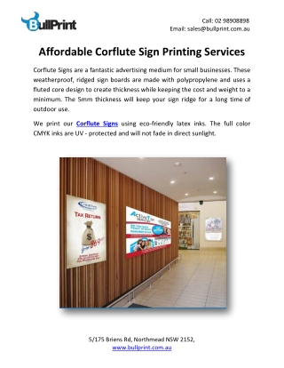 Affordable Corflute Sign Printing Services