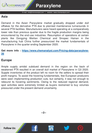 Paraxylene Prices, News, Market Analysis | ChemAnalyst