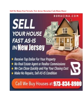 Sell My House Fast Newark New Jersey We Buy Home Boracina Cash Home Buyer
