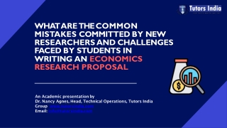 Common mistakes and challenges in writing an economics research proposal