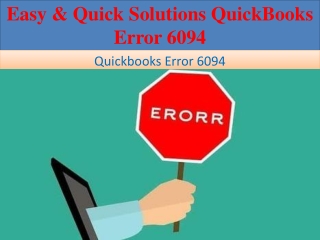 Easy & Quick Solutions QuickBooks Error 6094