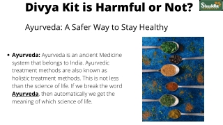 Divya Kit is Harmful or Not?