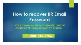 How to recover RR email password  1-888-745-4706